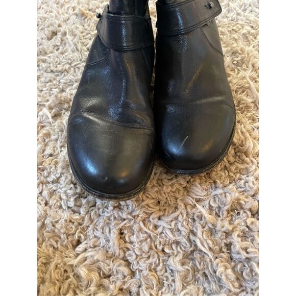 Eileen fisher black leather‎ moto mid calf boots size 6.5 - Picture 3 of 6